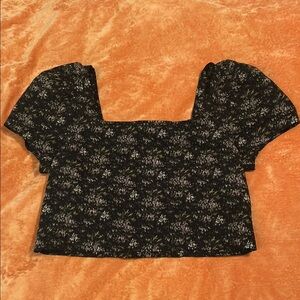 MADEWELL Floral Black Women's Top